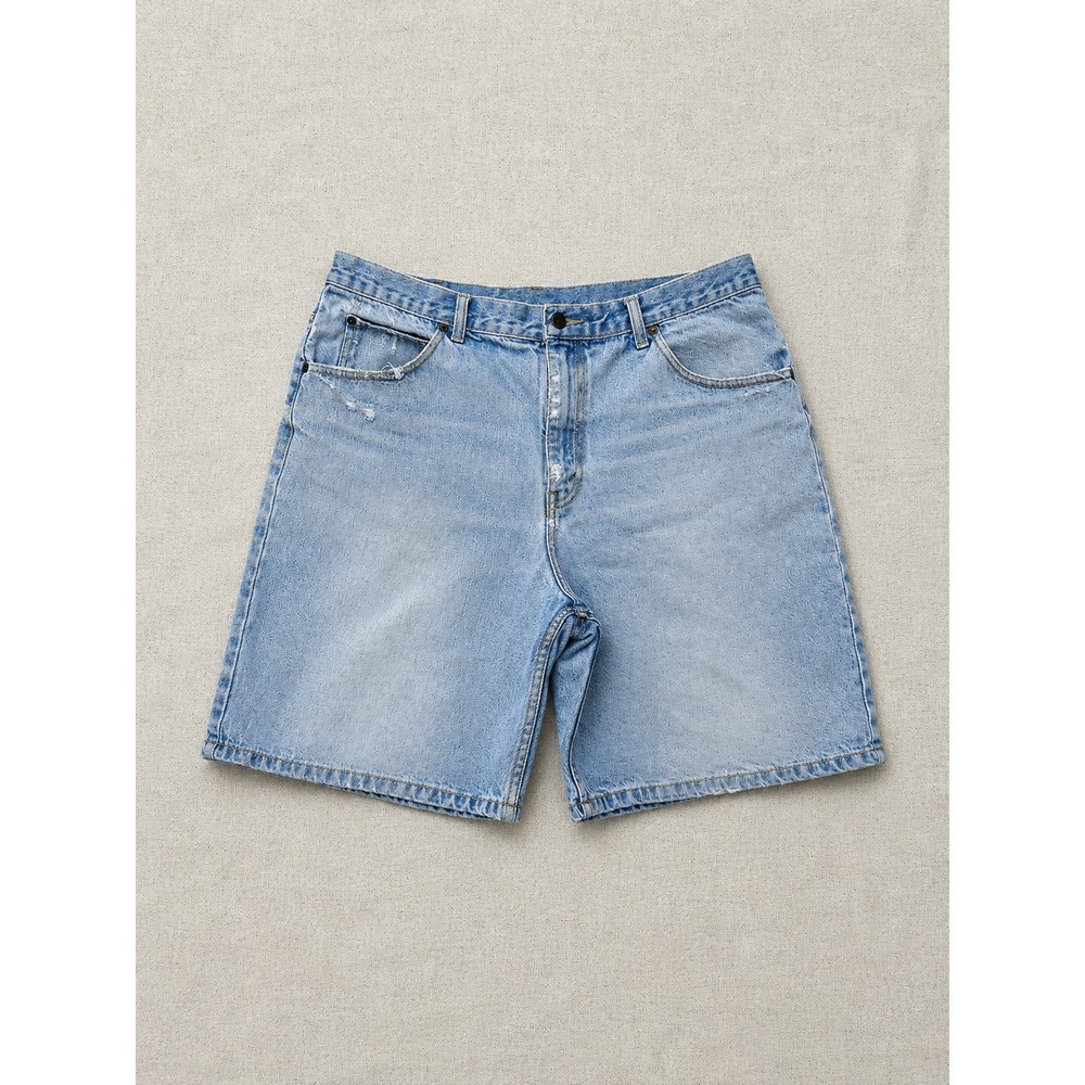Britannia Vintage Denim Shorts Men's 38 Light Wash 100% Cotton Casual Jean Short